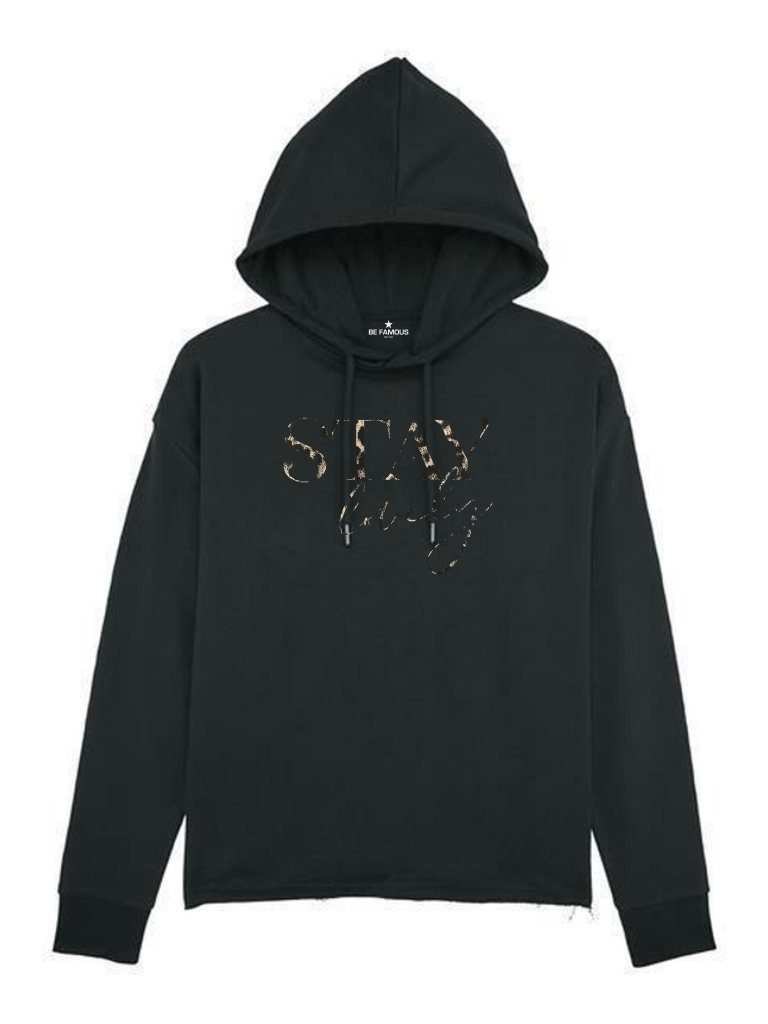 Sweatshirt Be Famous Women Boxy Hoodie günstig online kaufen