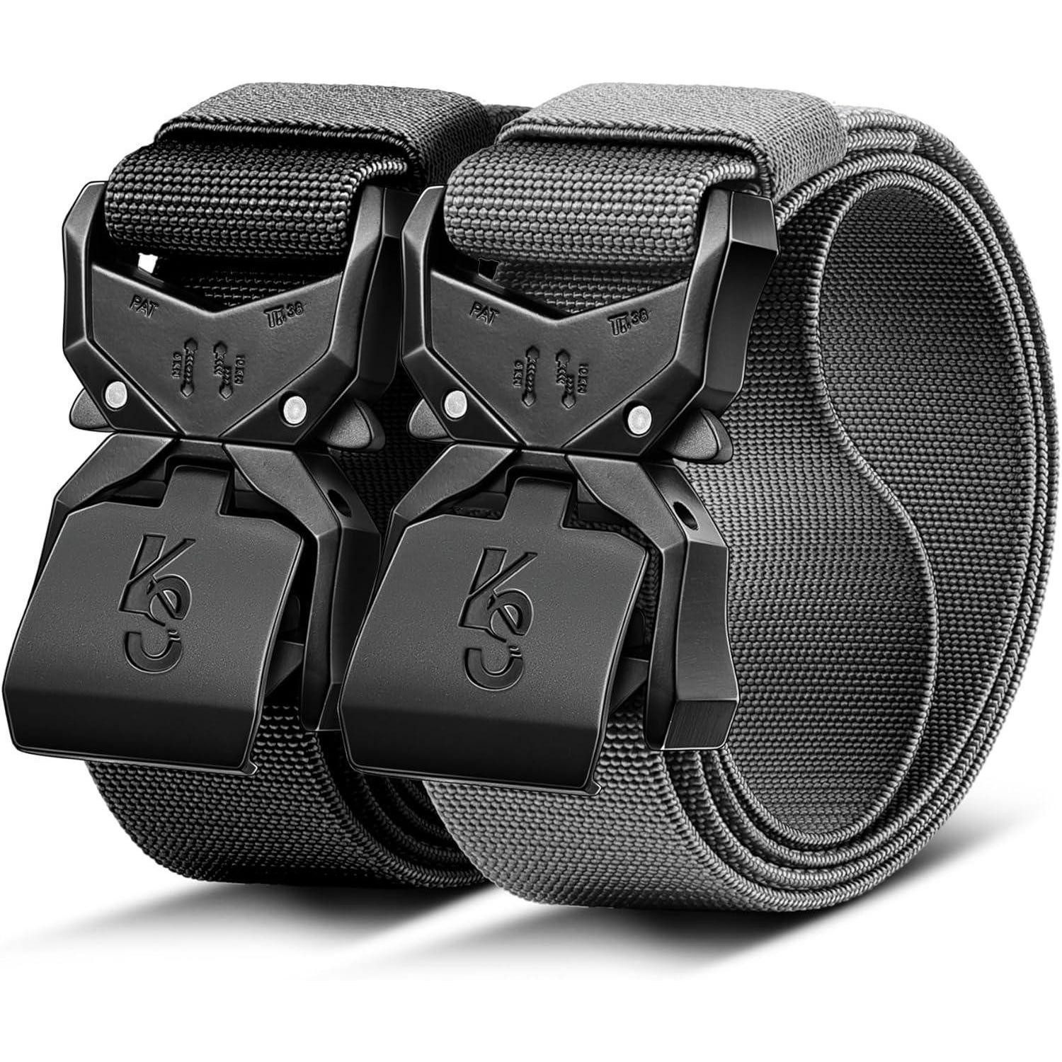 Synthetikgürtel Taktischer Gürtel Herren 2er Set Militär Wandern Arbeitsgürtel 38mm