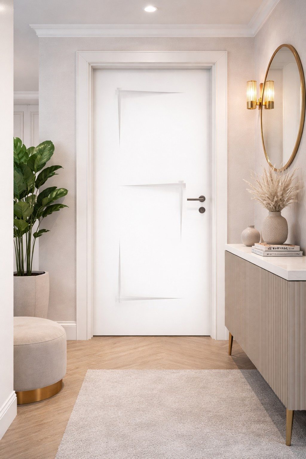 Xlmoebel Zimmertür Weiße elegante Wohnungstüren aus hochwertigem Material, Made in Europa