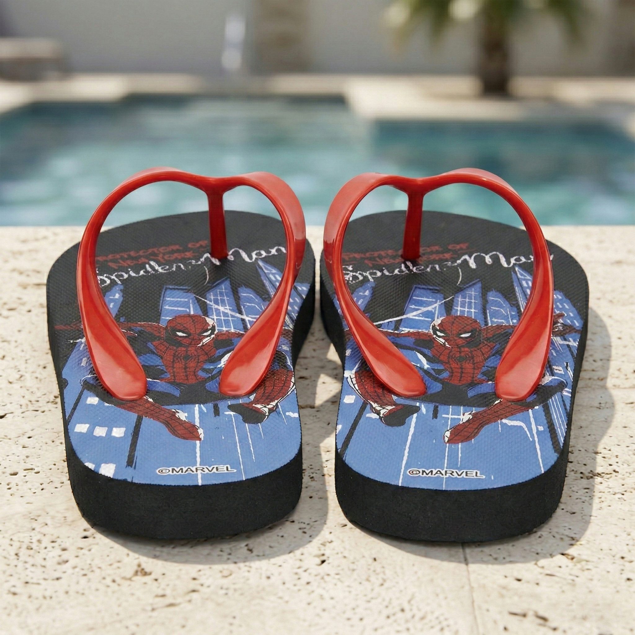 MARVEL Marvel Spiderman Flip Flops Kinder Sandalen Latschen Gr. 26-33 Zehentrenner