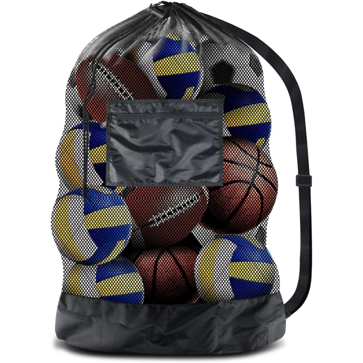 LuxusKollektion Balltasche Extra Große Balltasche Netz für 8-15 Bälle, Sport Netztasche mit