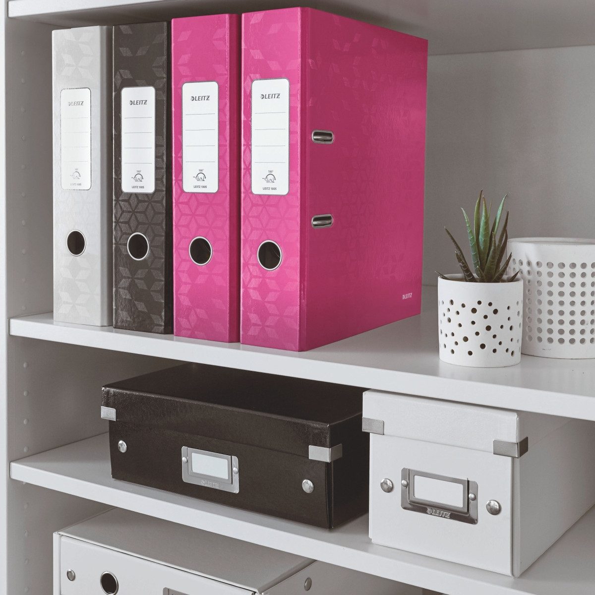 LEITZ Aktenordner Ordner Wow A4 Kunststoff 80mm pink metallic