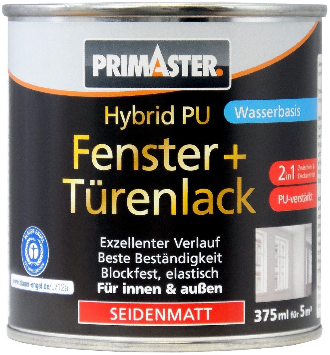 Lack Primaster Hybrid-PU Fenster- u. Türenlack 375 ml