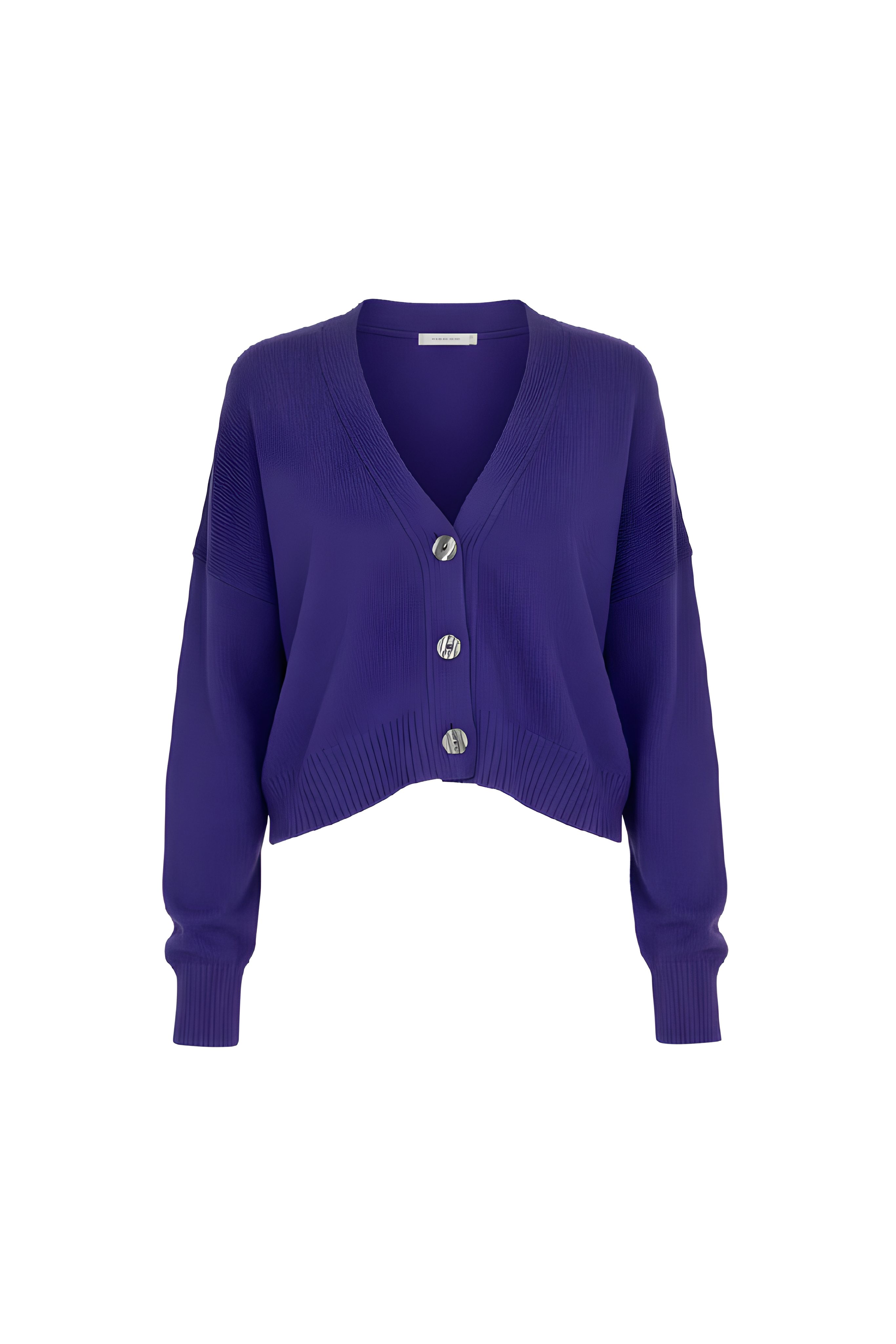 Zuckerwatte Strickjacke modische kurze Form, V-Ausschnitt, Merino Cashmere günstig online kaufen