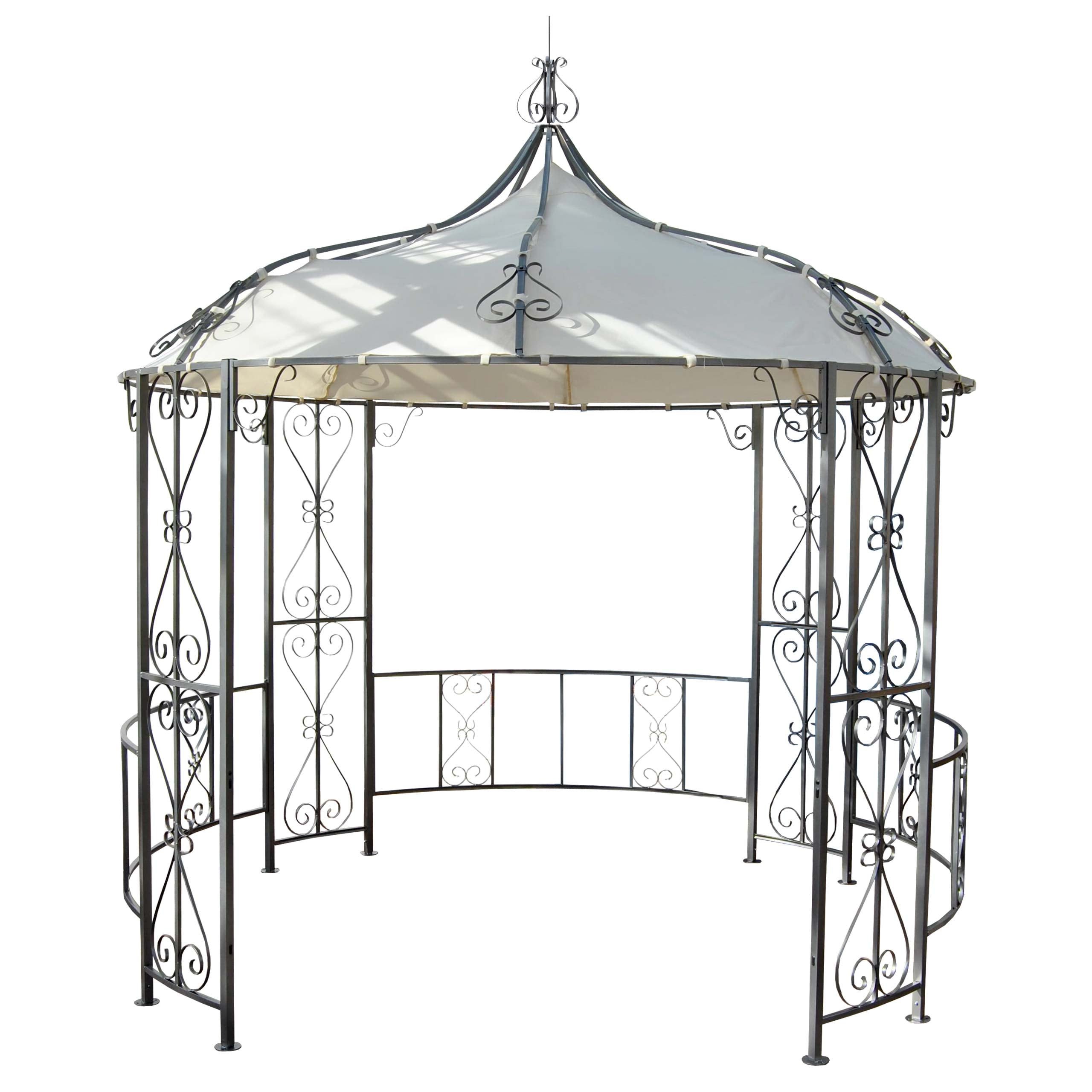 PROREGAL® Pergola Almeria 330x300x300cm Rundpavillon Garten Pavillon, BxTxH: 300x300x330 cm