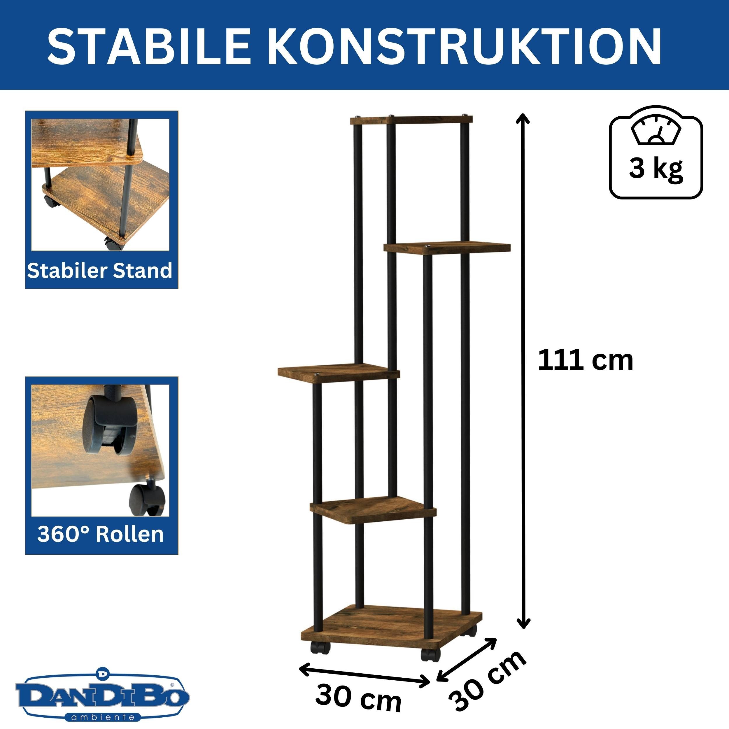 DanDiBo Blumenhocker Blumenständer Wohnzimmer Metall Schwarz günstig online kaufen