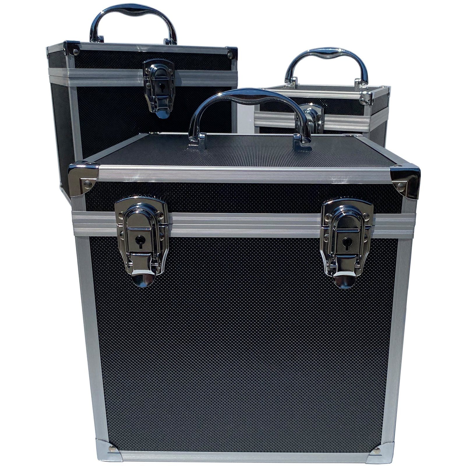 ECI Tools Werkzeugkoffer ECI Aluminium Koffer Schwarz Würfelform Leer verschiedene Größen mit