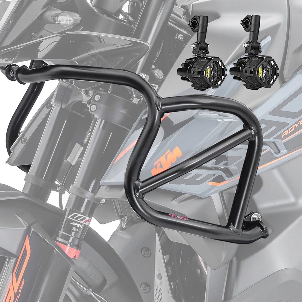 Motoguard Motor-Schutzhülle Set Sturzbügel + Scheinwerfer für KTM 890 Adventure / R 21-22 CLM schw