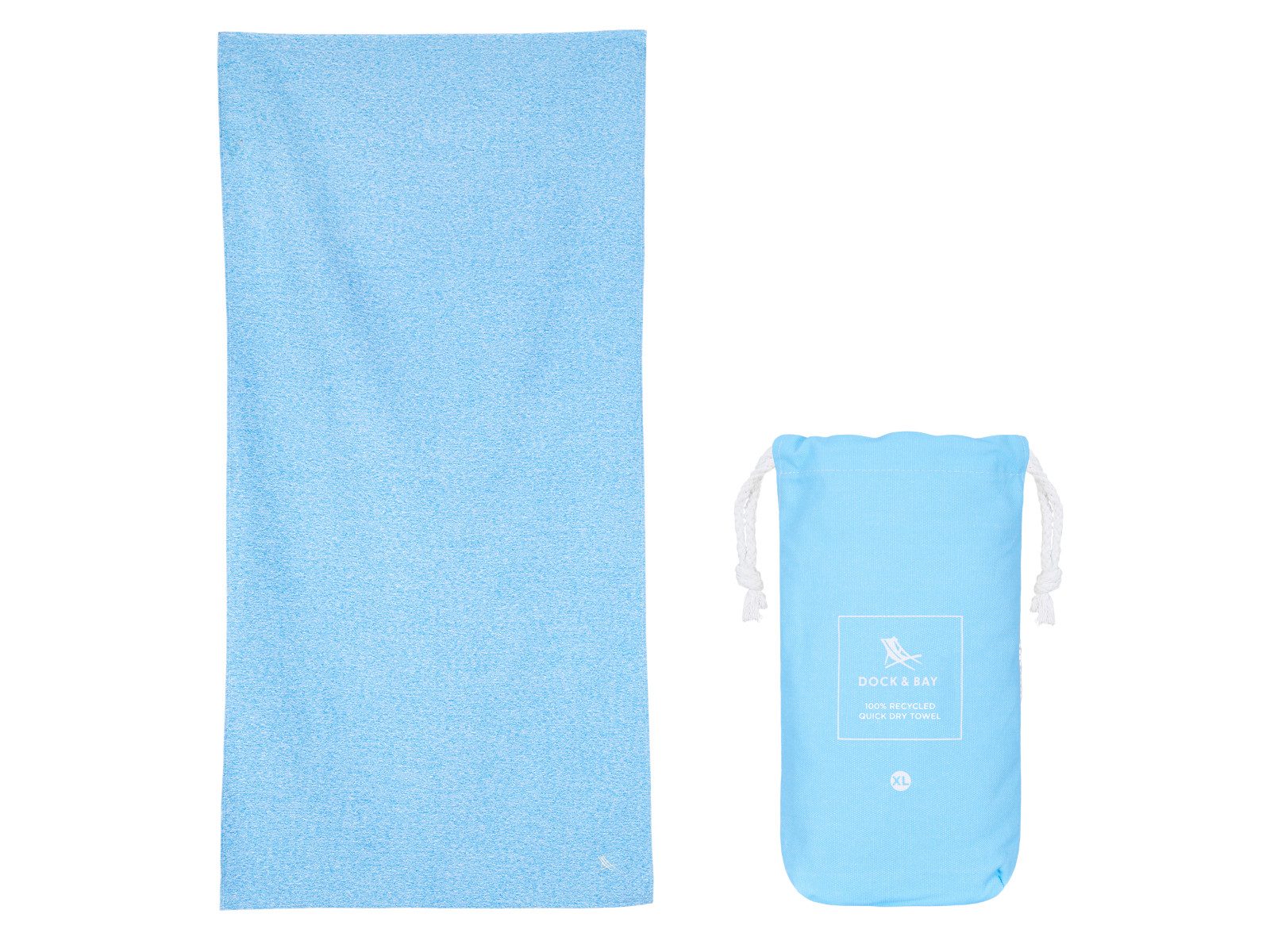 Dock & Bay LTD c/o Handtücher Fitness-Handtuch XL Lagoon Blue 200x90cm, Polyester (TOWLF-ESS-XL-BLUE-R)