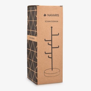 Navaris Schmuckständer, aus Marmor/Metall - Schmuckbaum für Ketten Ohrringe Ringe