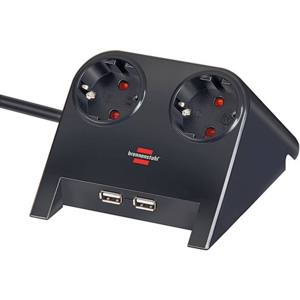 Brennenstuhl Desktop-Power USB-Charger mit 2x USB-2.0-Lader 1153500222 Steckdosenleiste, mit USB, erhöhter Berührungsschutz – Bild 4 von 4