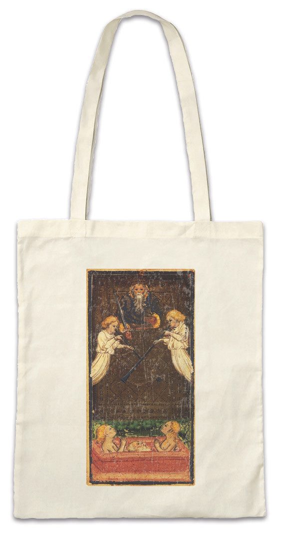 Beuteltasche Tarot Arcanum Judgement Stofftasche Karte Karten Card Voddoo Die