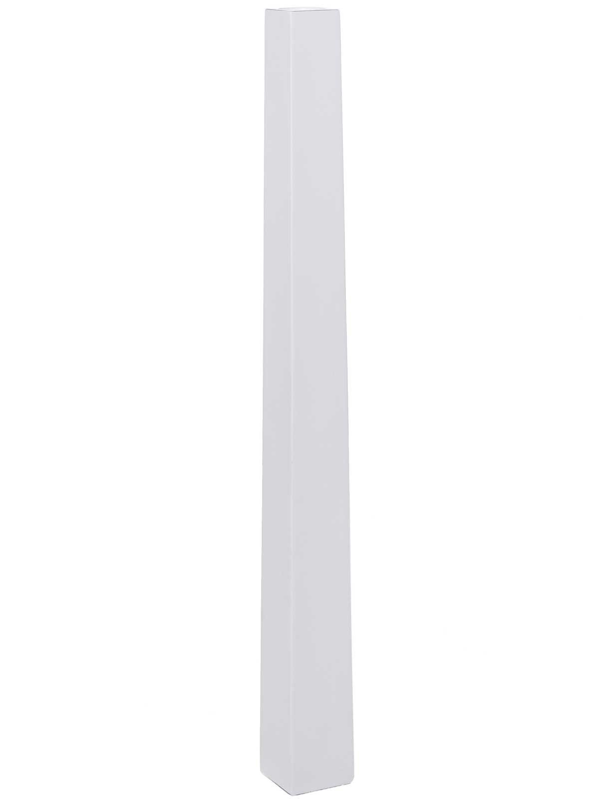 VIVANNO Bodenwindlicht Fiberglas OBELISK Säule - Weiß Matt (1 St), 11x11x120 cm