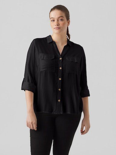 Vero Moda Curve Hemdbluse VMBUMPY L/S SHIRT NEW CURVE GA NOOS