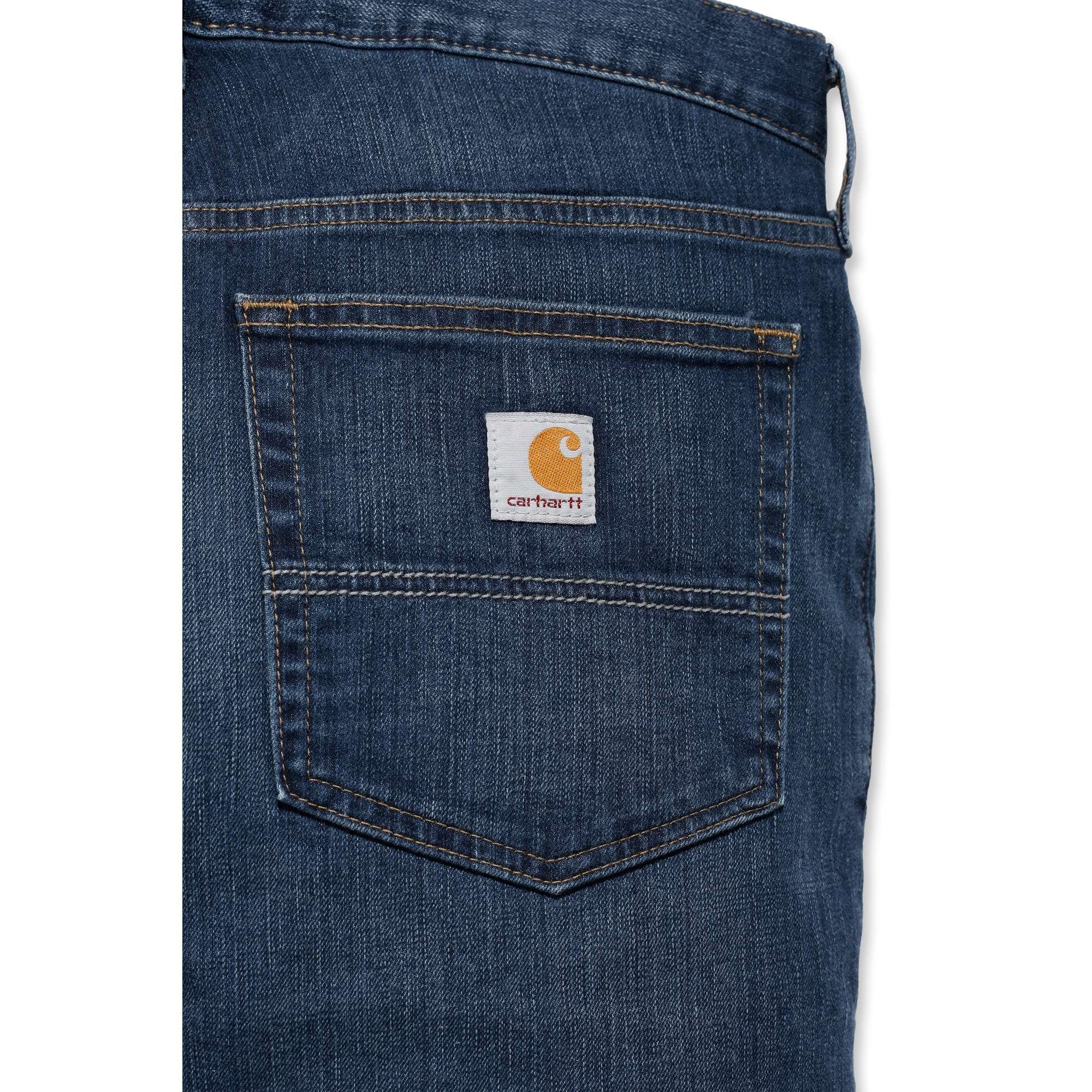 Carhartt Stretch-Jeans chambray RUGGED blue (1-tlg) FLEX RELAXED STRAIGHT JEAN light