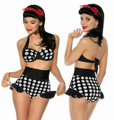 Samegame Push-Up-Bikini Vintage Push-Up Bikini Set Rockabilly höhe Taille Polka Dots