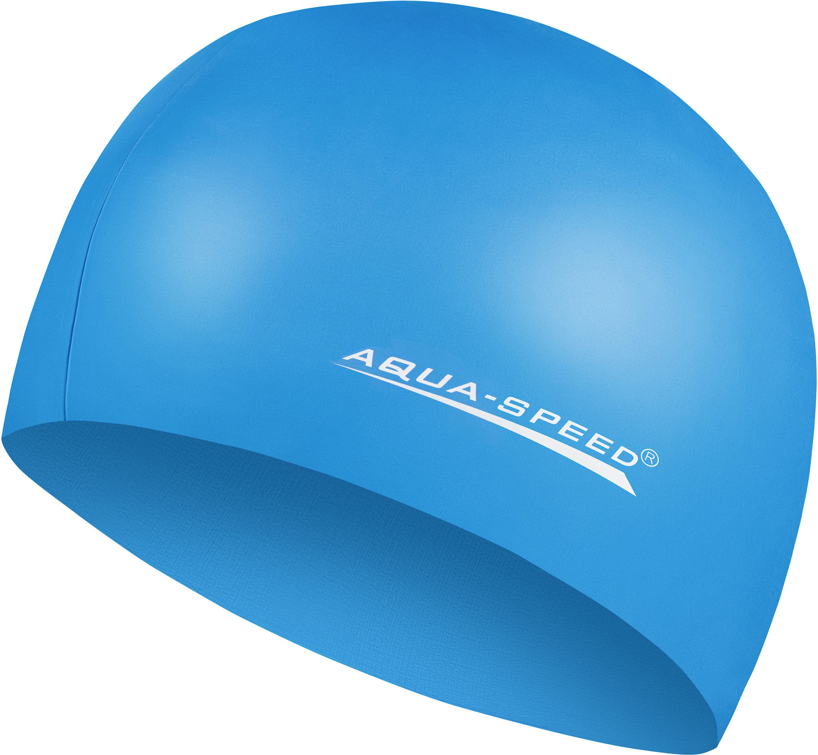 Aqua Speed Badekappe Schwimmhaube Stretch-Silikon Blau Rutschfest & strapazierfähig (Strapazierfähiges Silikon – ideal für lange Nutzung), Flexibel & leicht – sorgt für optimalen Halt