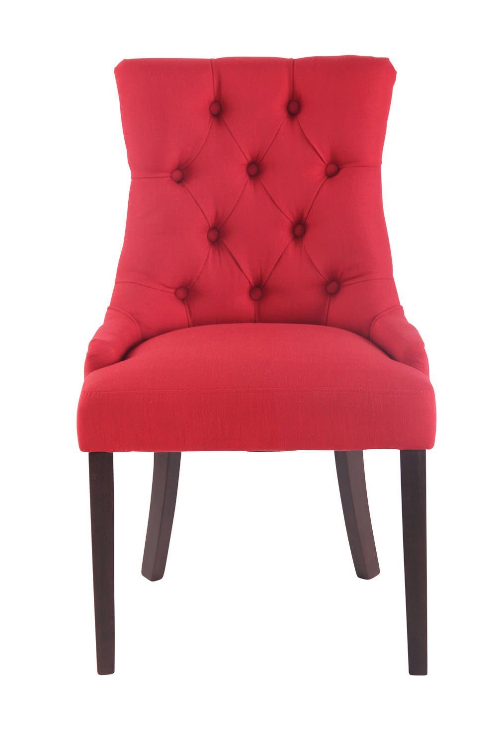 Gestell: rot TPFLiving Esszimmerstuhl Sitzfläche: hochwertig mit Aboli Wohnzimmerstuhl), antik-dunkel Konferenzstuhl - - - Stoff Kautschukholz (Küchenstuhl Sitzfläche gepolsterter