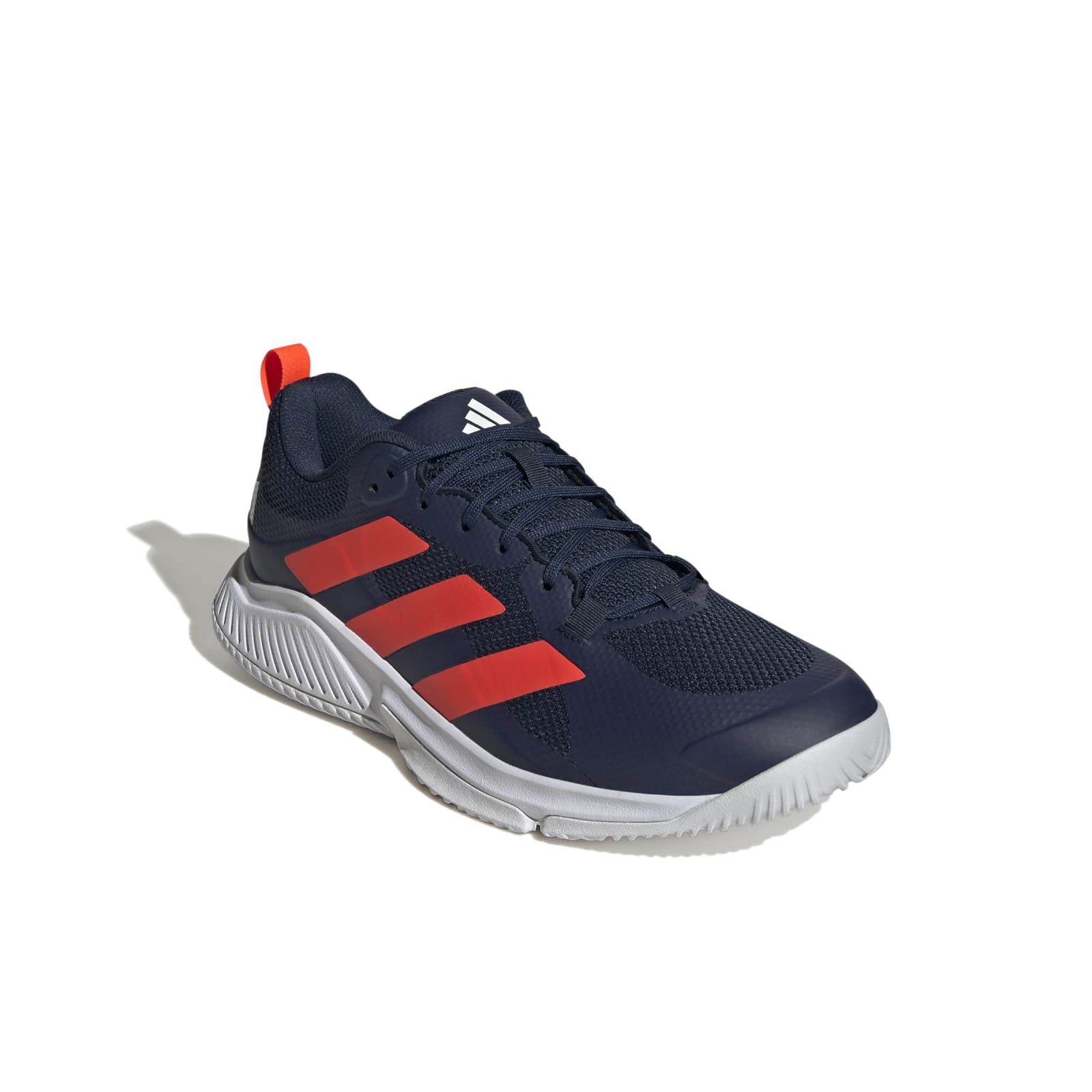 Hallen-Indooschuhe Court Team Bounce 2.0 dunkelblau/solarrot Herren Badmintonschuh