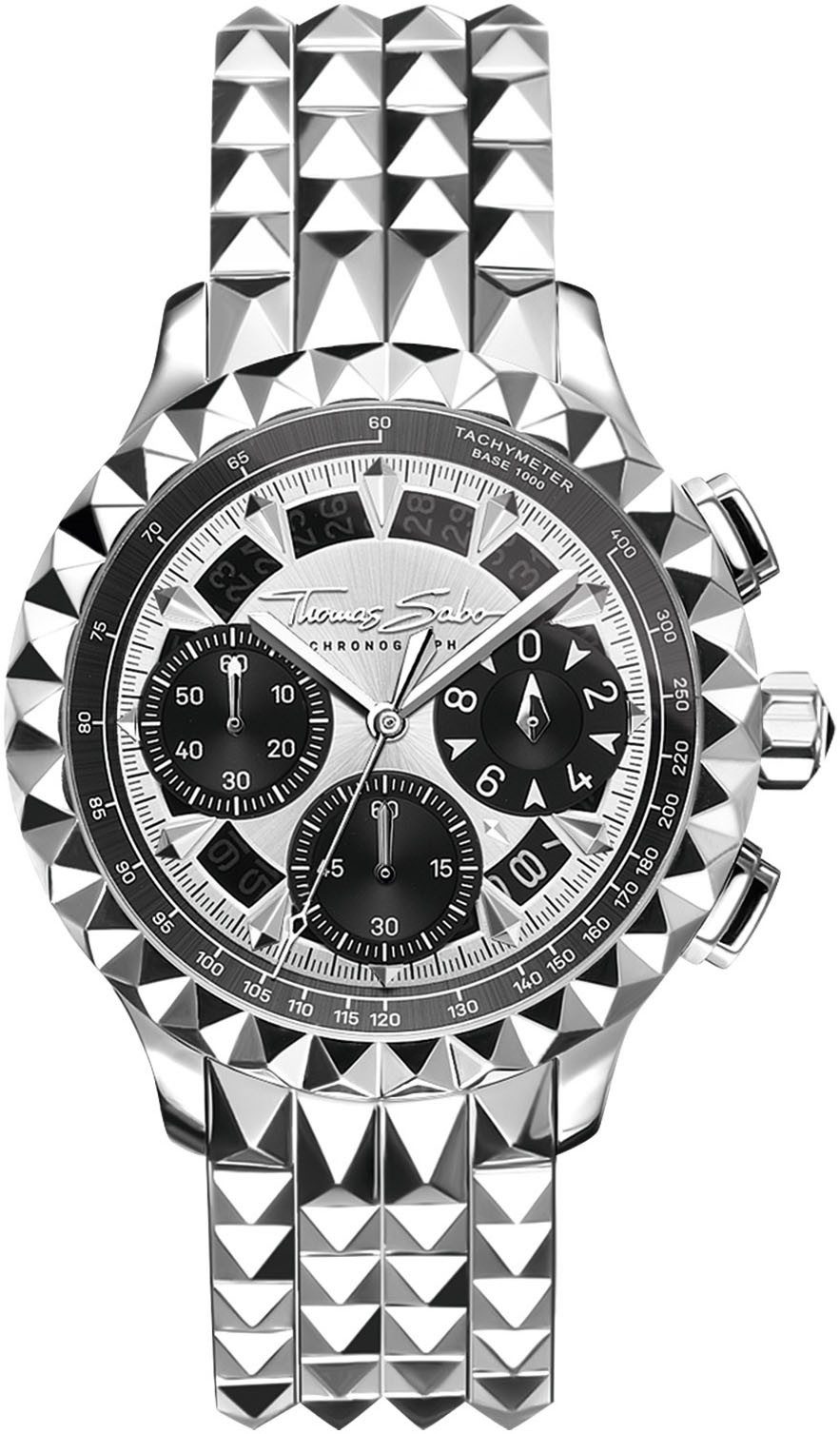 THOMAS SABO Chronograph REBEL AT HEART WA0408-201-201-43 MM, Quarzuhr, Armb günstig online kaufen