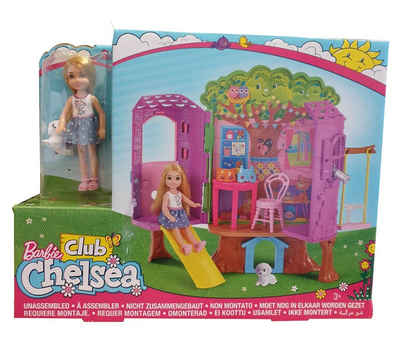 Mattel® Minipuppe Barbie FPF83 Chelsea Baumhaus Spielset und Puppe