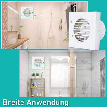 Bettizia Wandventilator Badlüfter 150mm Ventilator Standard Wandlüfter Mit Rückflussleitblech