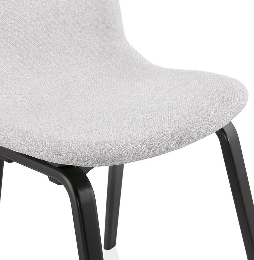 KADIMA grey,black) Stuhl DESIGN Esszimmerstuhl (light Textile Beige/Grau MEGARA