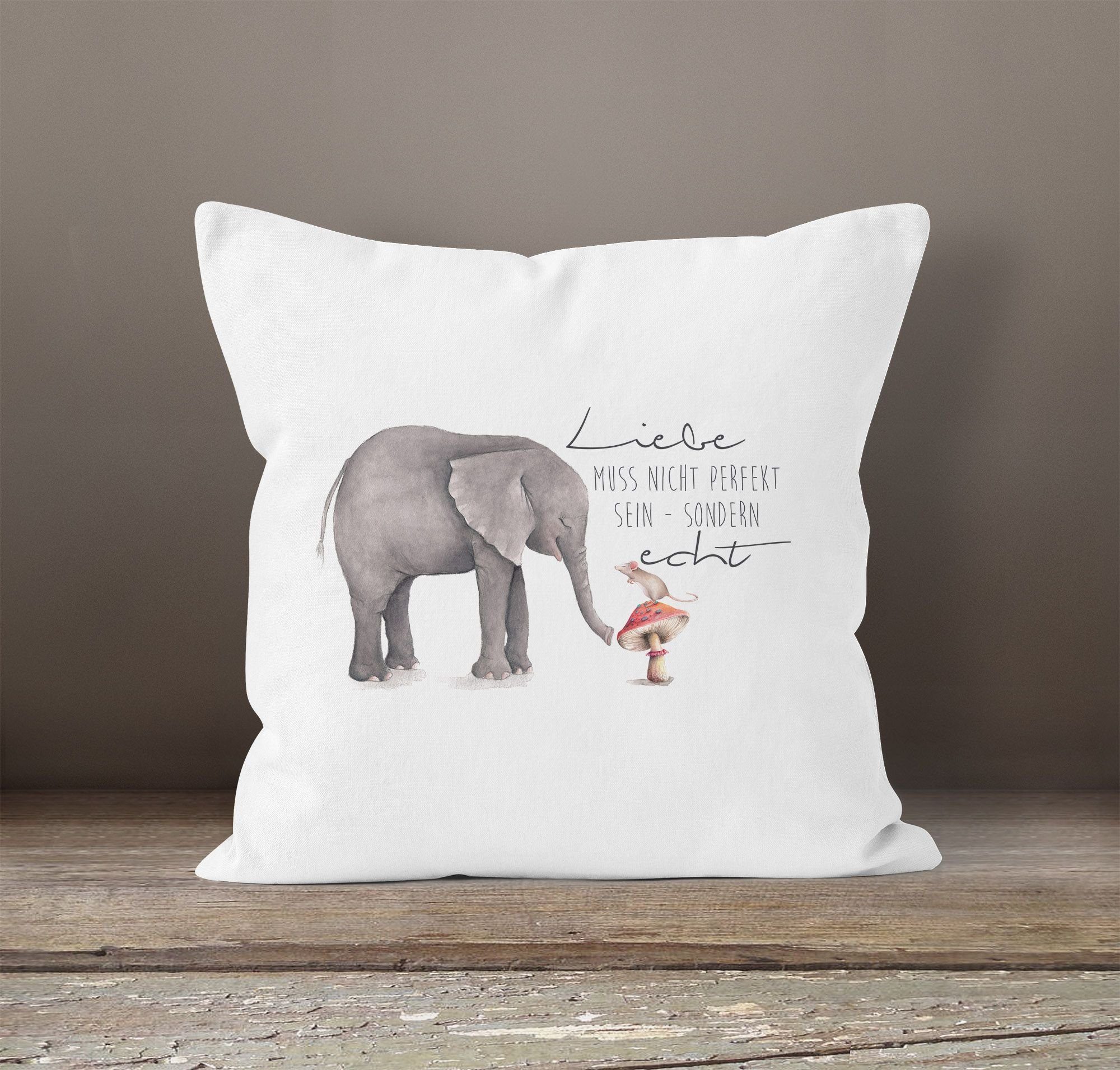 MoonWorks Dekokissen Kissenbezug Geschenk Liebe muss günstig online kaufen