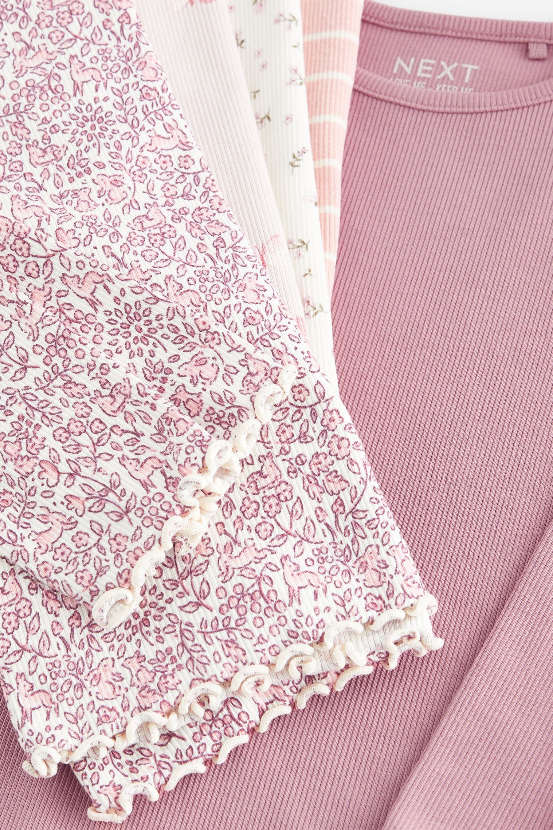 Next Langarmshirt 5er-Pack gerippte Langarmoberteile (5-tlg)