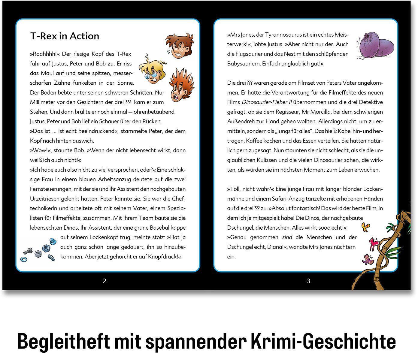 Image of Kosmos Die drei ??? Kids Krimi-Puzzle "T-Rex in Action", 200 Teile + Ausgrabungs-Set