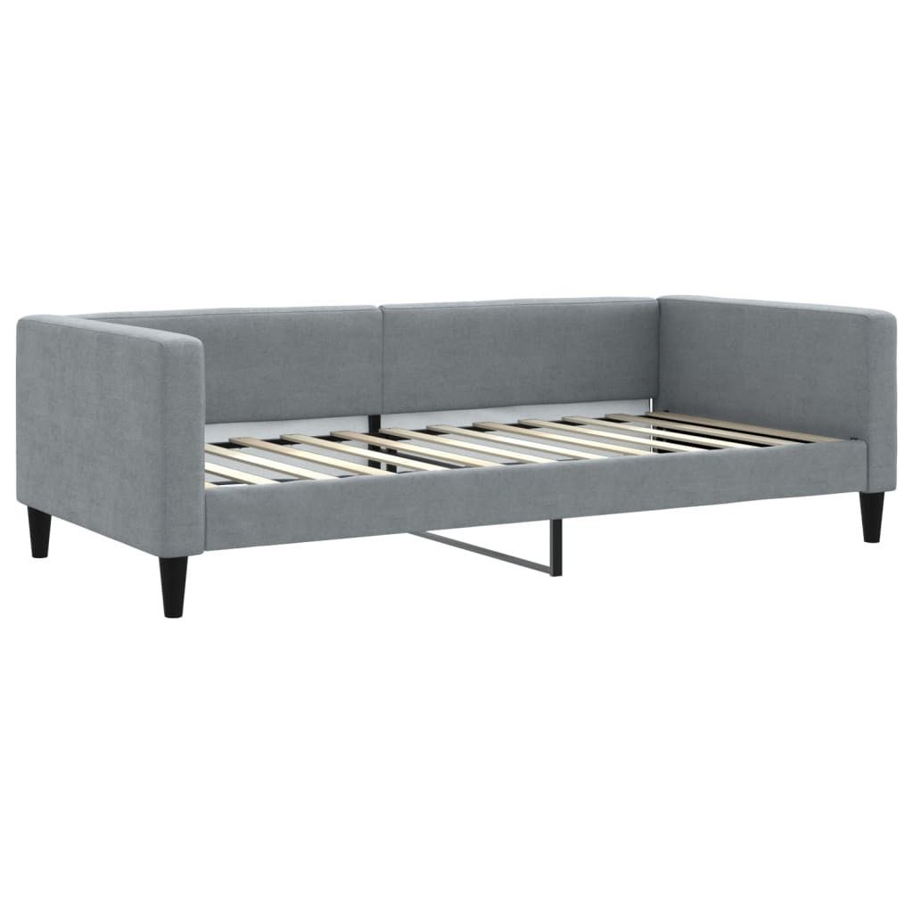 vidaXL Daybed, Tagesbett Hellgrau 100x200 cm Stoff