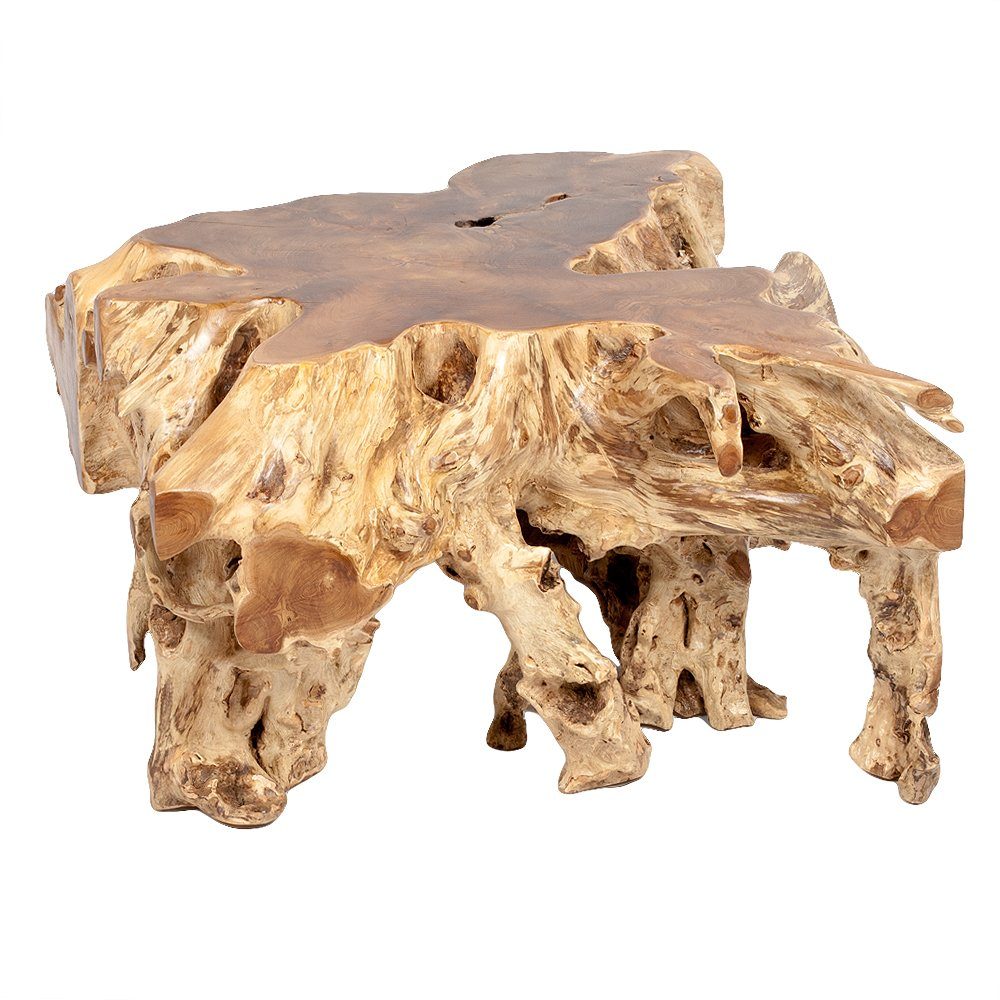 LebensWohnArt Couchtisch Einzigartiger Teak-Wurzel Couchtisch AKAR Natural ca. 80x80cm. € 699,00