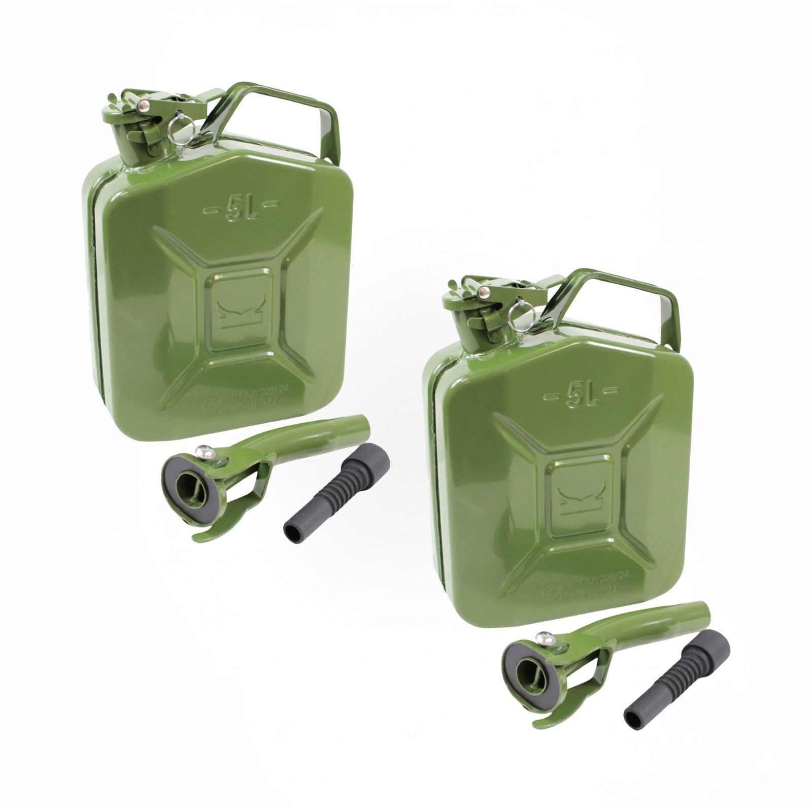 TRUTZHOLM Kanister Benzinkanister 5 Liter - UN-Zulassung inkl. Ausgießer (2 St), inkl. Ausgießer
