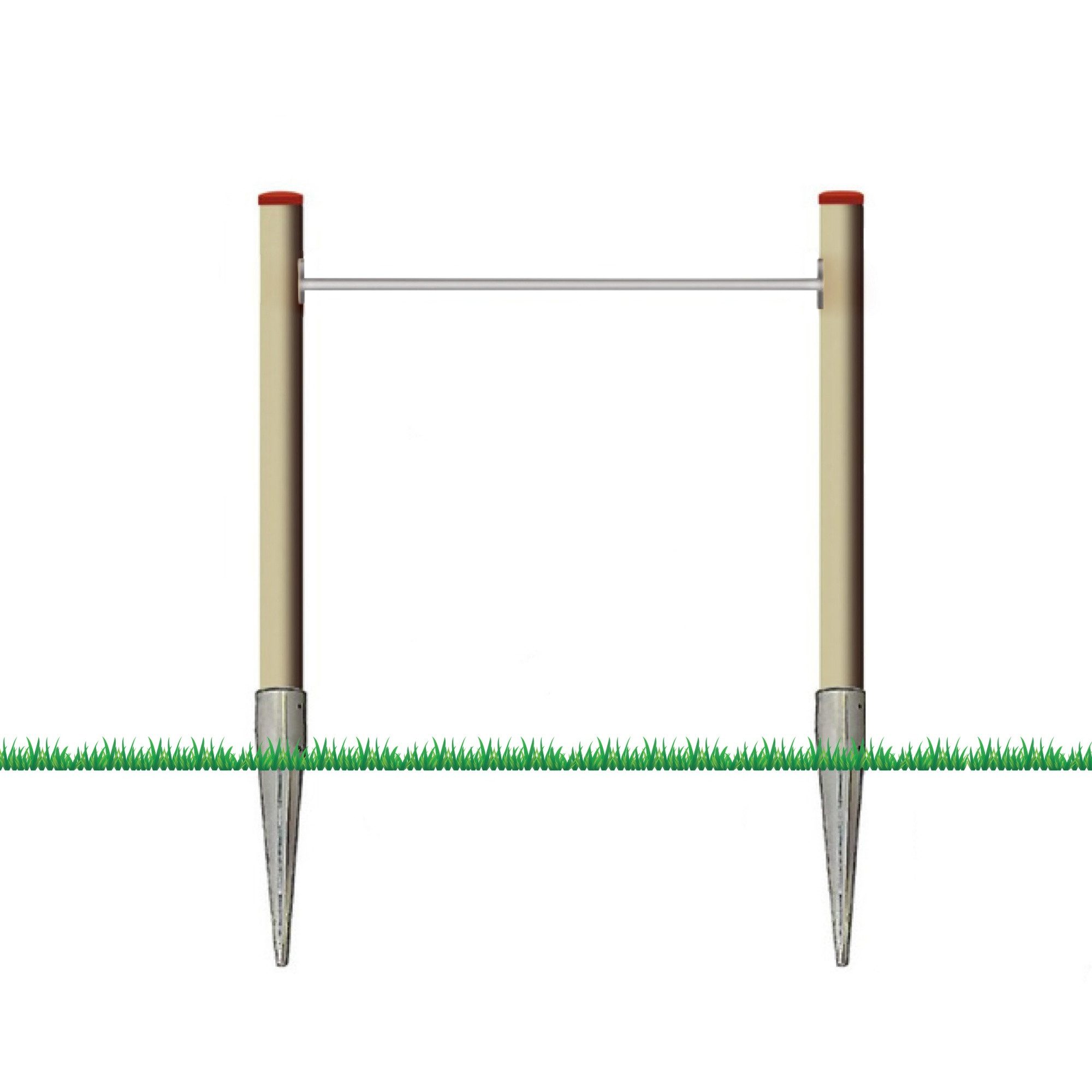 Turnreck aus Lärchenholz ⌀ 12 cm mit hochwertiger Edelstahl-Reckstange