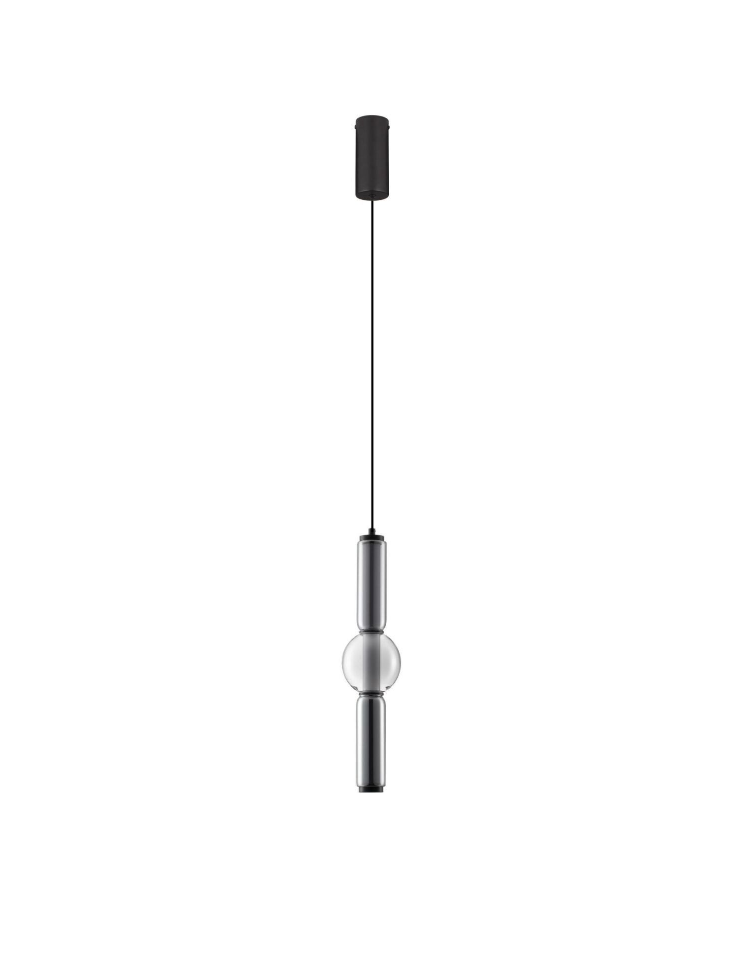 Licht-Erlebnisse Pendelleuchte SANDRA, LED fest integriert, Warmweiß, LED Hängeleuchte Schwarz dimmbar Ø 12 cm warmweiß 3000 K 825 lm