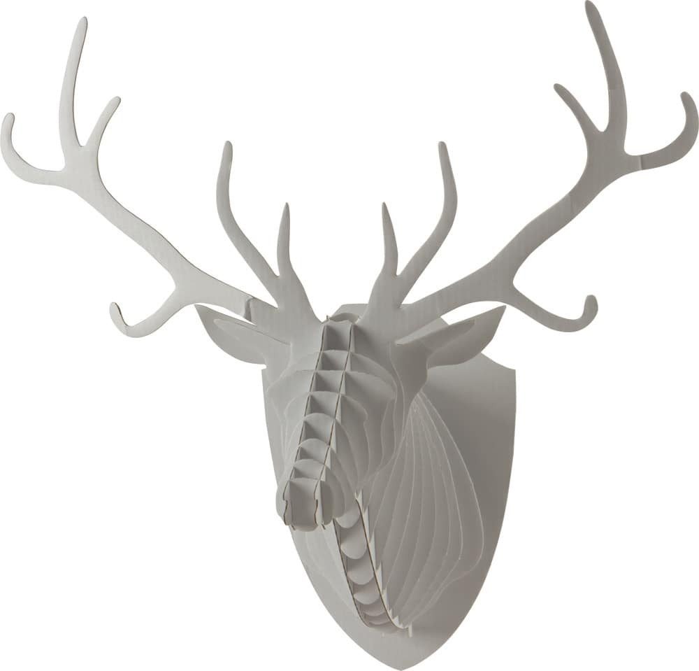 Dekoobjekt 3D Tierkopf-Wandbild Hirsch