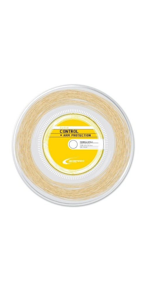 Isospeed Tennissaite Control New (Kontrolle+Armschonung) natur 200m Rolle, Saitendicke: 1.30