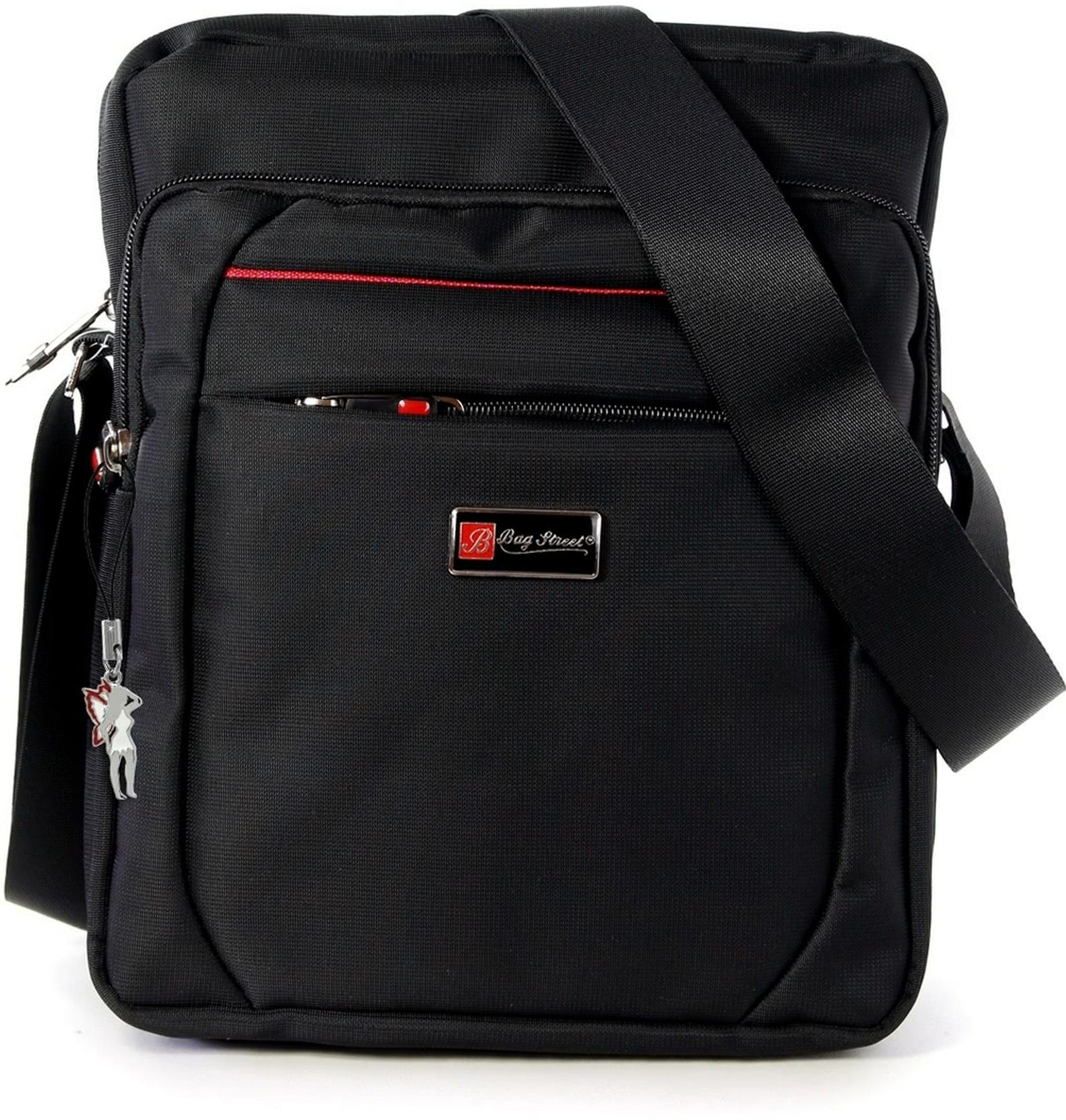 Textil-Polyester Polyester schwarz Damen Bag Herren, (Umhängetasche, Umhängetasche), Street Damen, Umhängetasche Tasche Jugend Herren STREET BAG Tasche