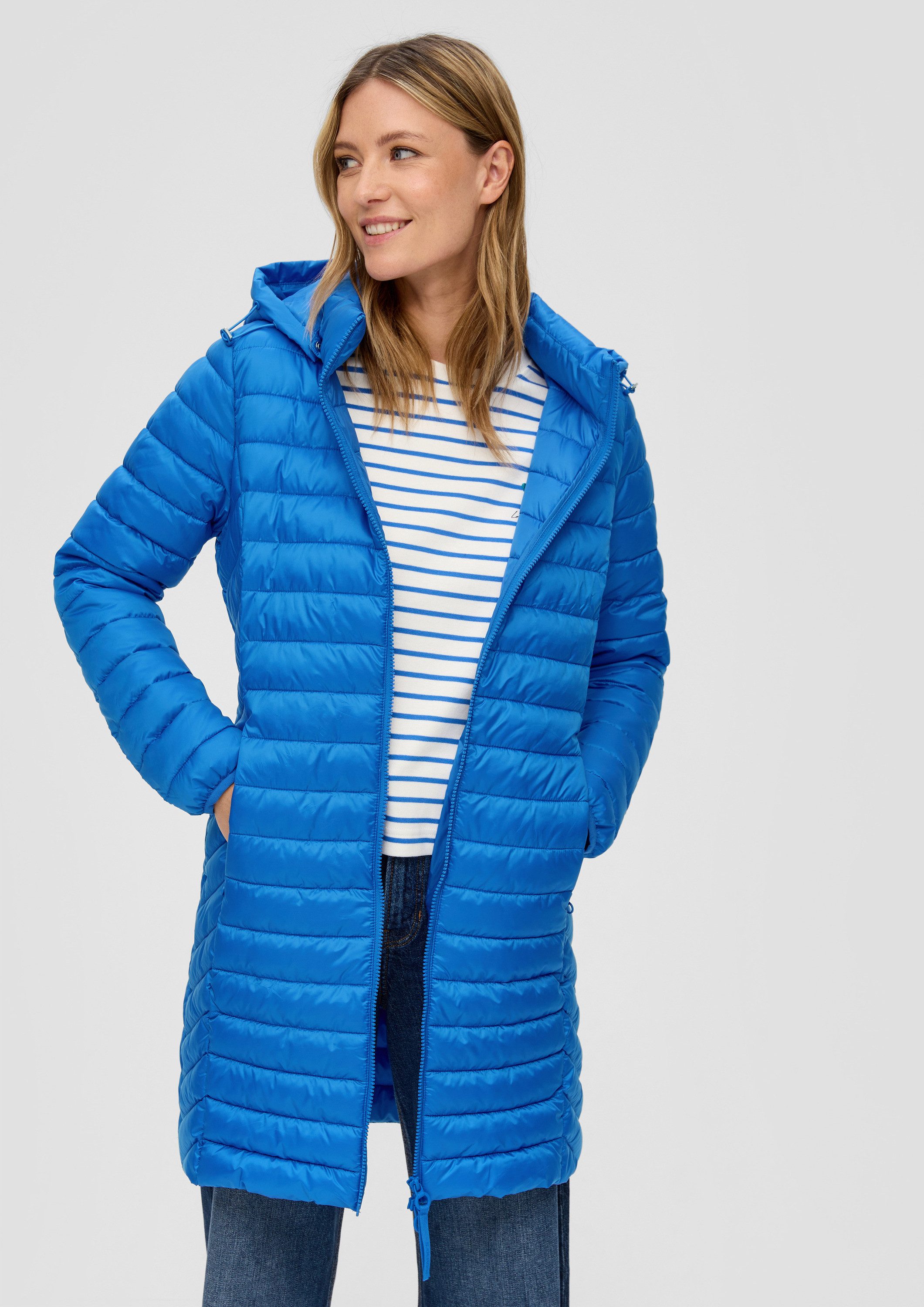 s.Oliver Wintermantel Outdoor-Mantel Steppmantel mit abnehmbarer Kapuze günstig online kaufen