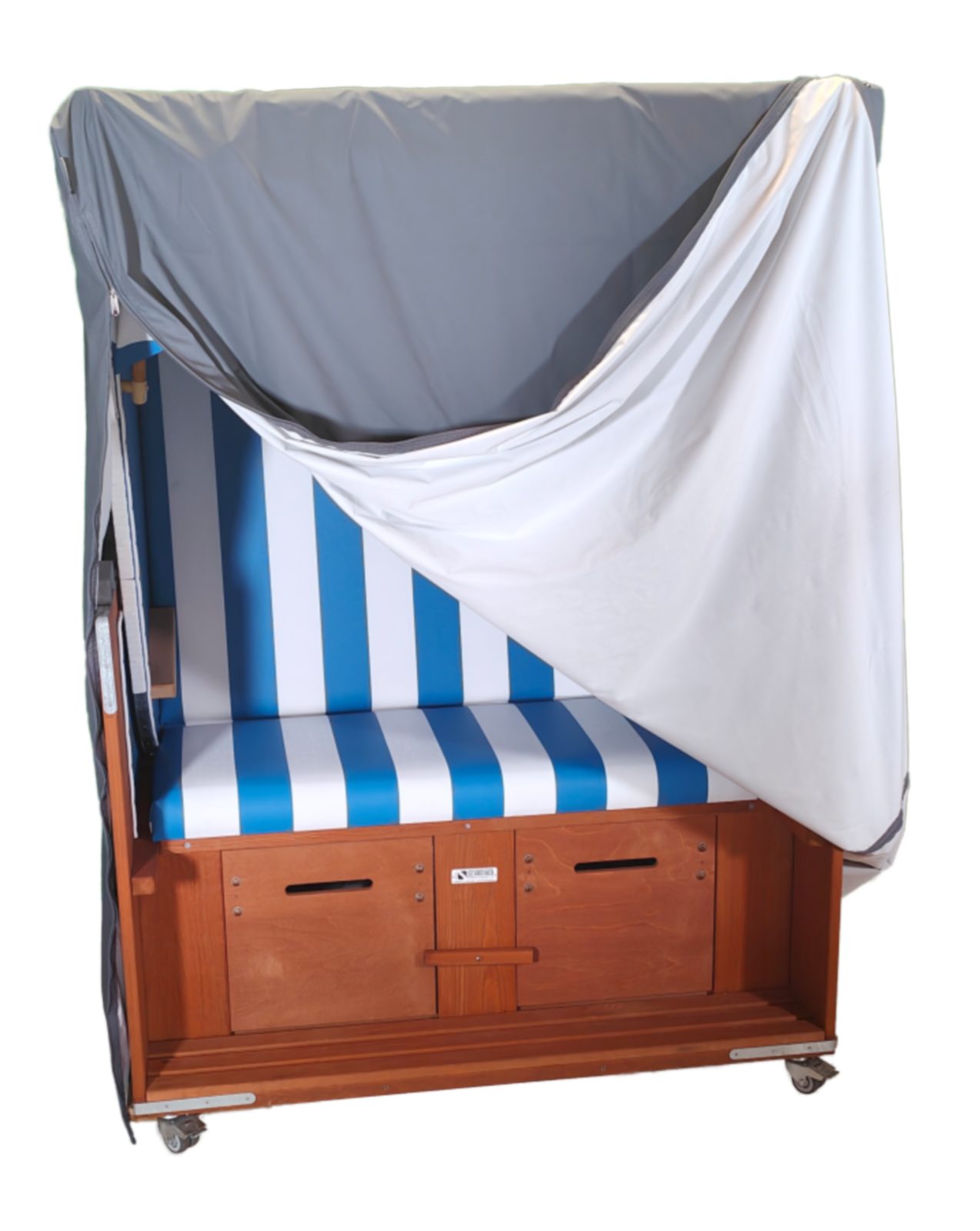 Strandkorb-King Strandkorb-Schutzhülle Strandkorb-King Premium Schutzhülle grau für 125-128cm Strandkörbe