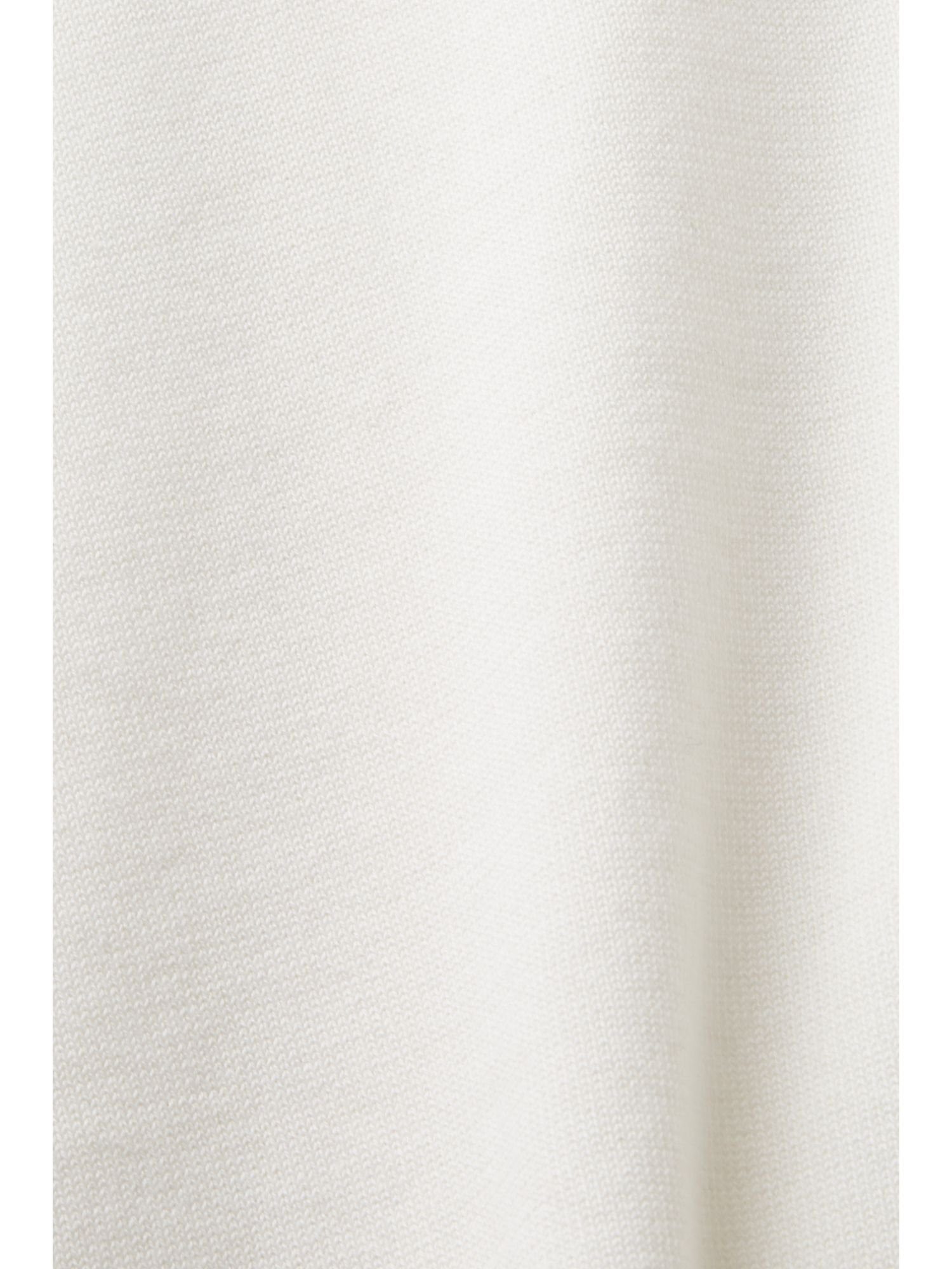 Rundhalsausschnitt OFF Kurzärmliger Pullover mit WHITE Kurzarmpullover Esprit