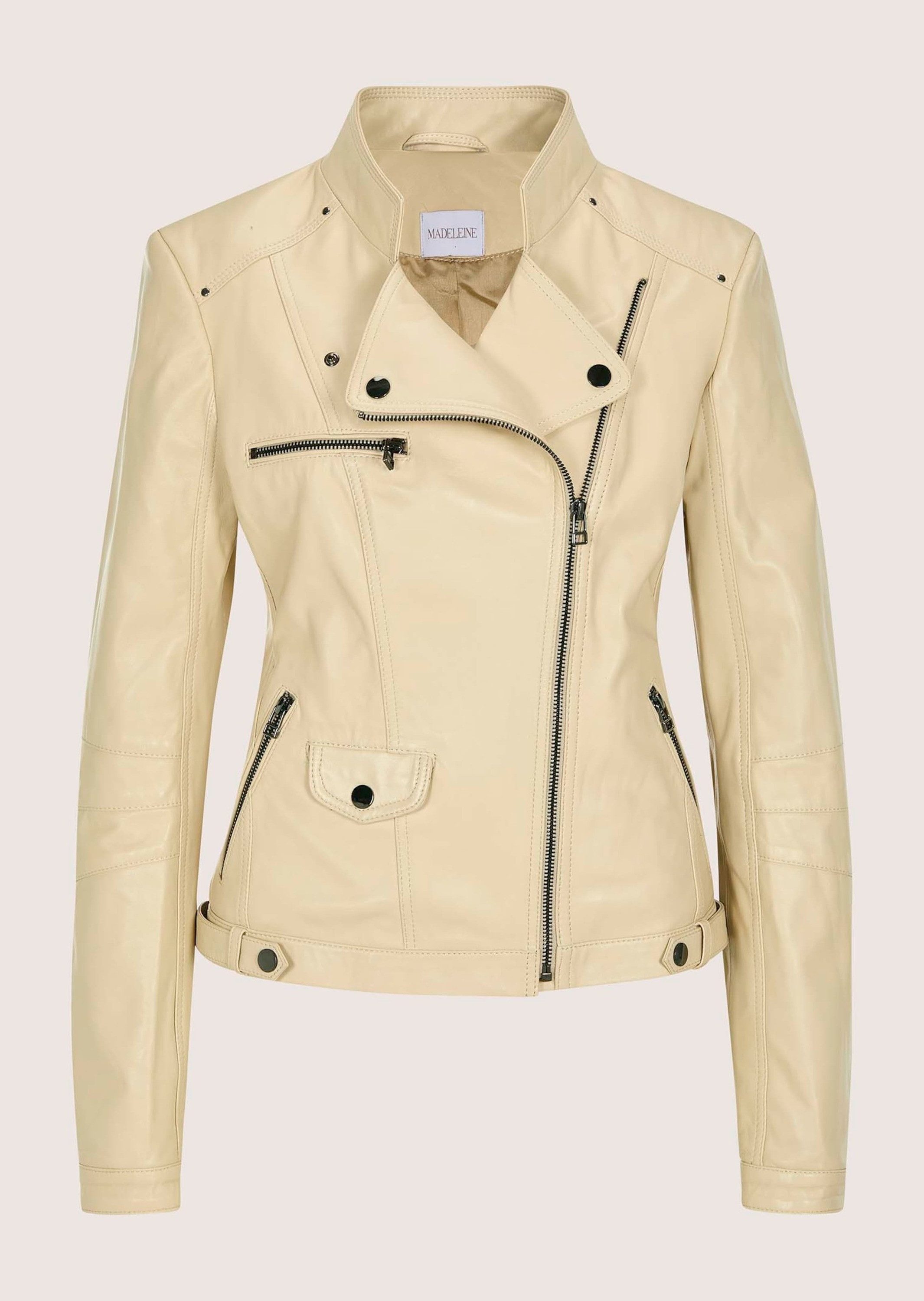 Lederjacke Kurzjacke mit glänzender Oberfläche