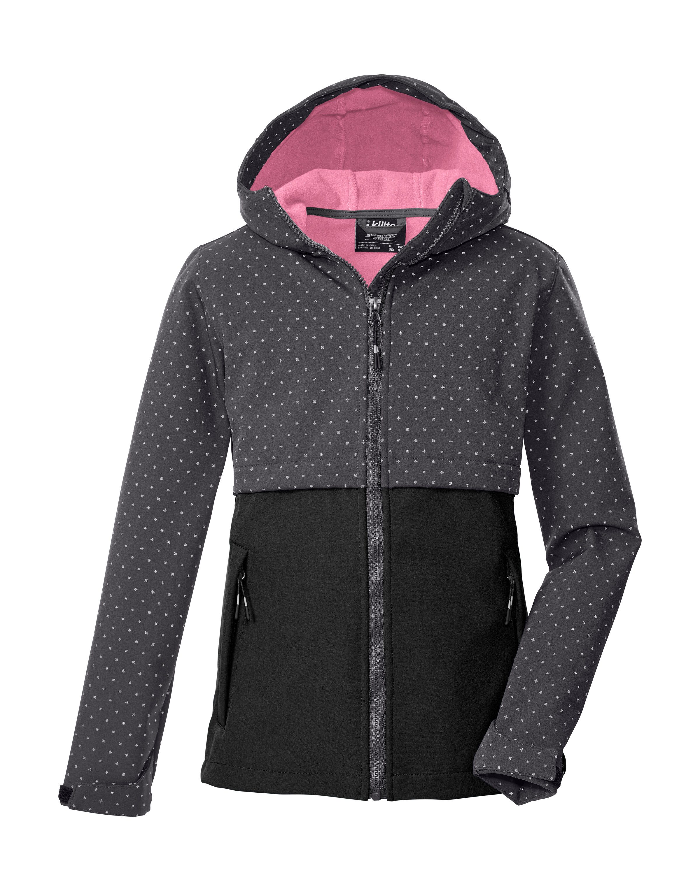 Killtec Softshelljacke KOW 227 GRLS SFTSHLL JCKT Softshelljacke für Kids: wind- und wasserabweisend, reflektierend