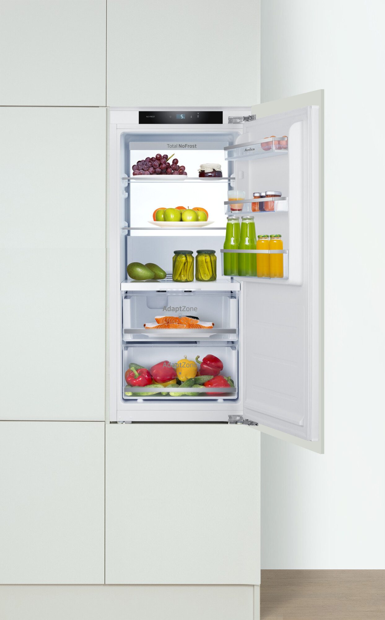 Amica Einbaukühlschrank EVKSX 352 250, 122,1 cm hoch, 55,6 cm breit, Frisch, übersichtlich, komfortabel – perfekt für deinen Alltag