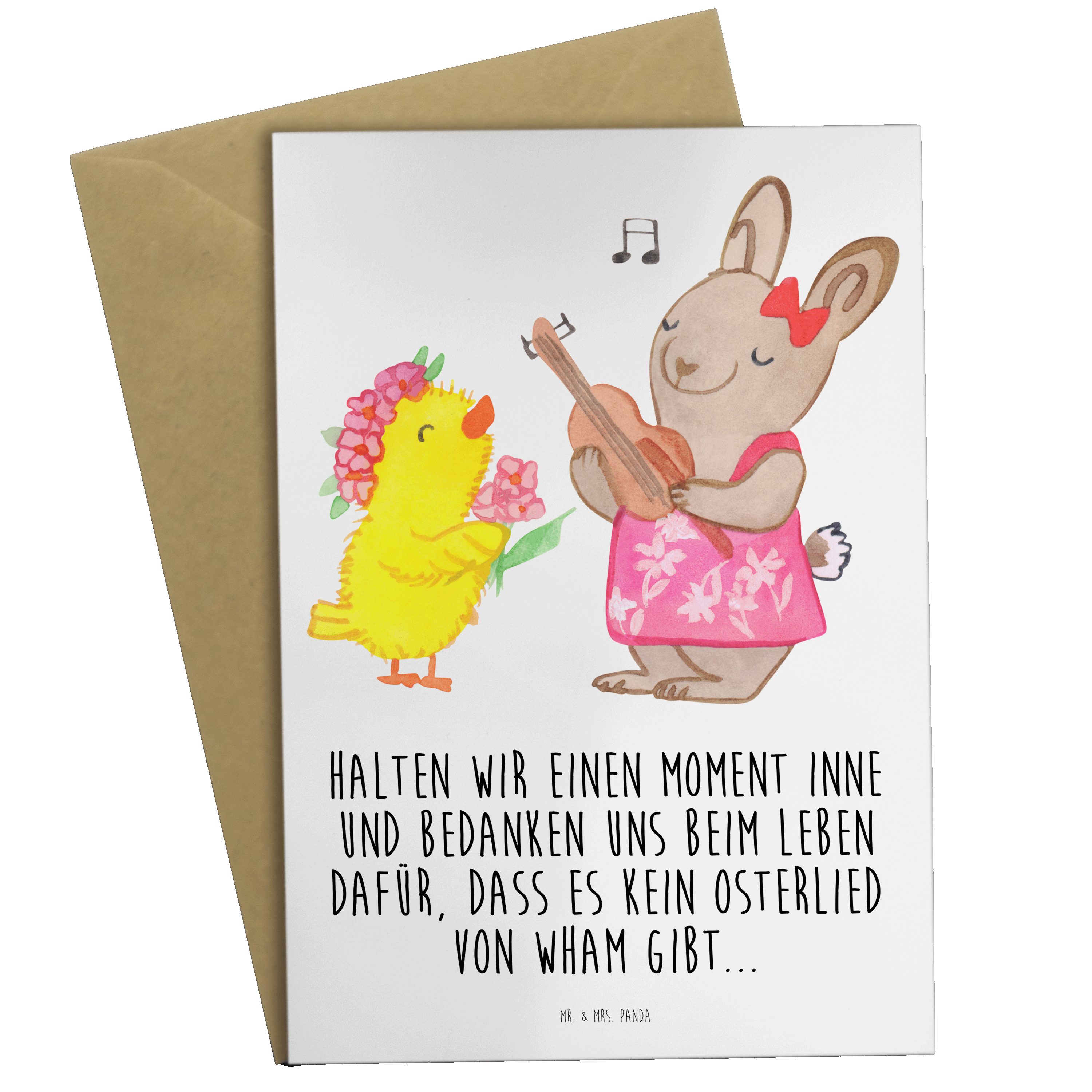 Mrs. Küken, & Panda H Frühlingsgefühle Grußkarte Mr. Geschenk, - Ostern Glückwunschkarte, - Weiß