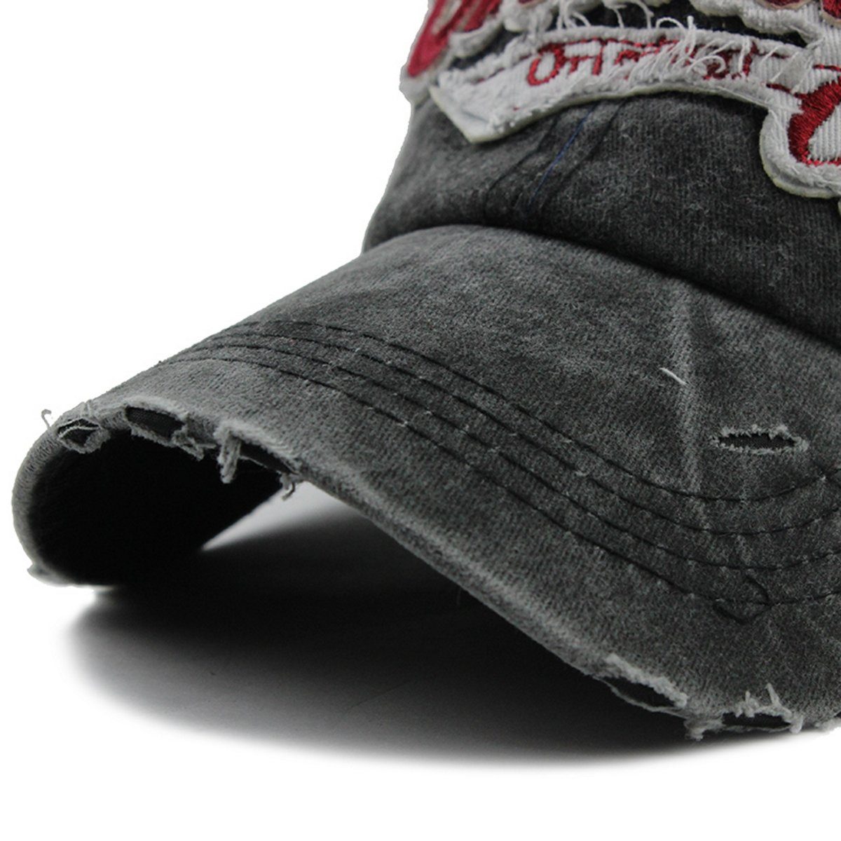 Style schwarz Vintage Retro Look Baseballcap Used Cap Washed Original Sporty Baseball Orlando