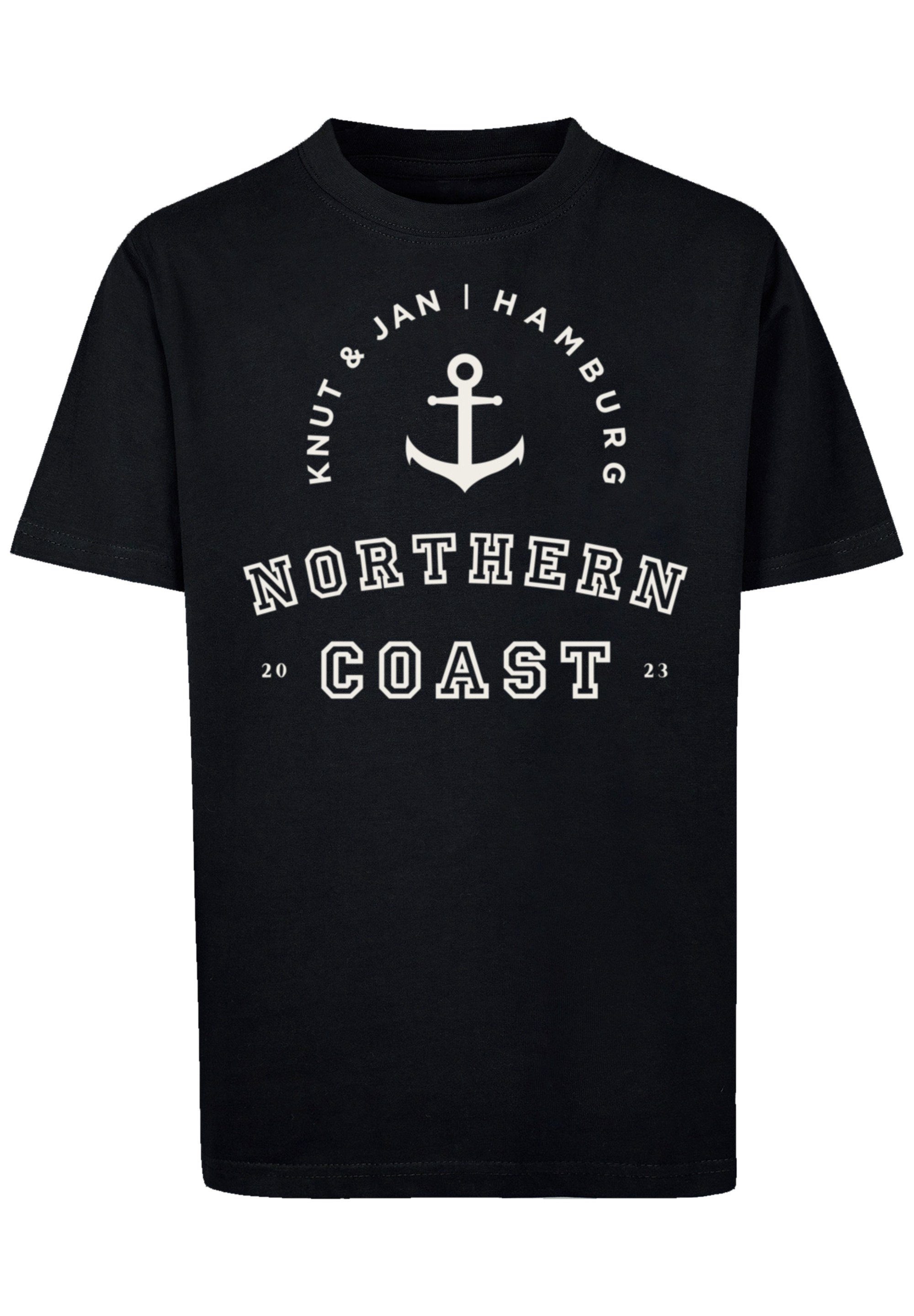Jan Print Northern F4NT4STIC Hamburg Coast T-Shirt schwarz & Knut
