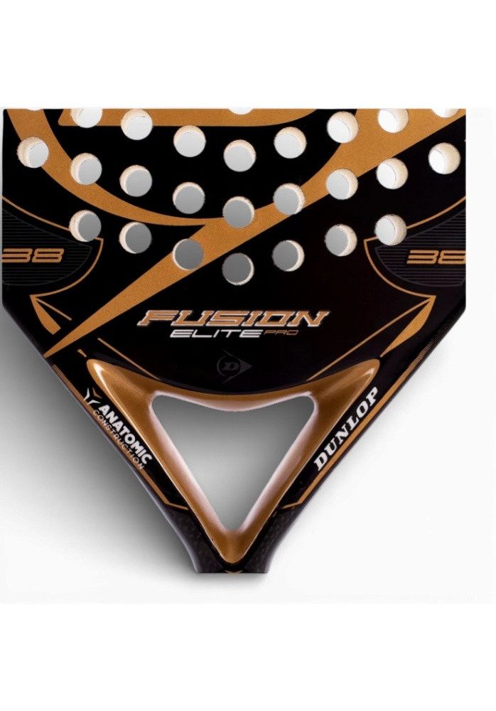 Dunlop Padelschläger Fusion Elite Pro 365g/Rund/Freizeit schwarz/gold – Bild 4 von 4