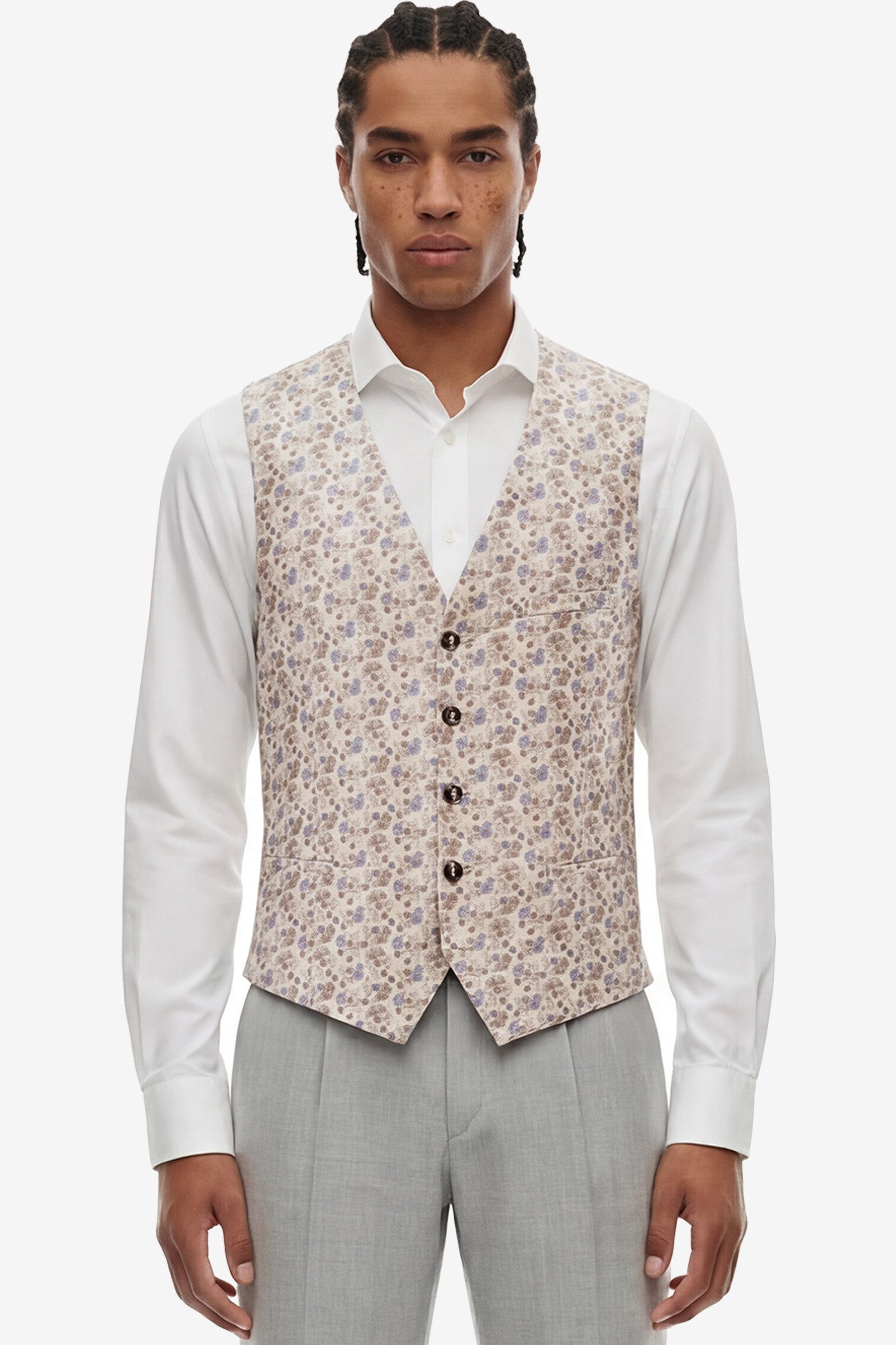 CG Club of Gents Anzugweste CG Plum