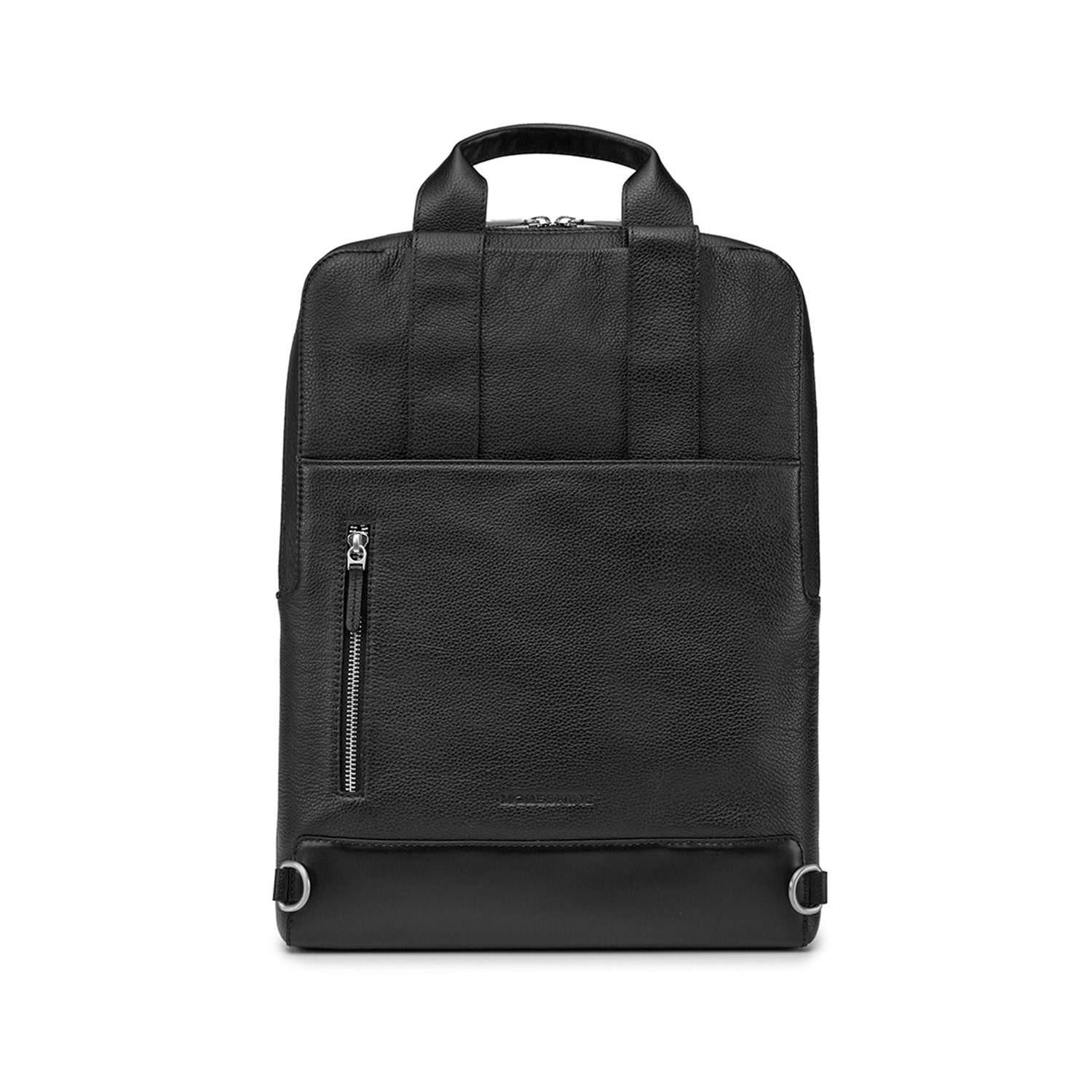 MOLESKINE Laptoprucksack, Gerätetasche Classic vertikal aus Leder - Schwarz